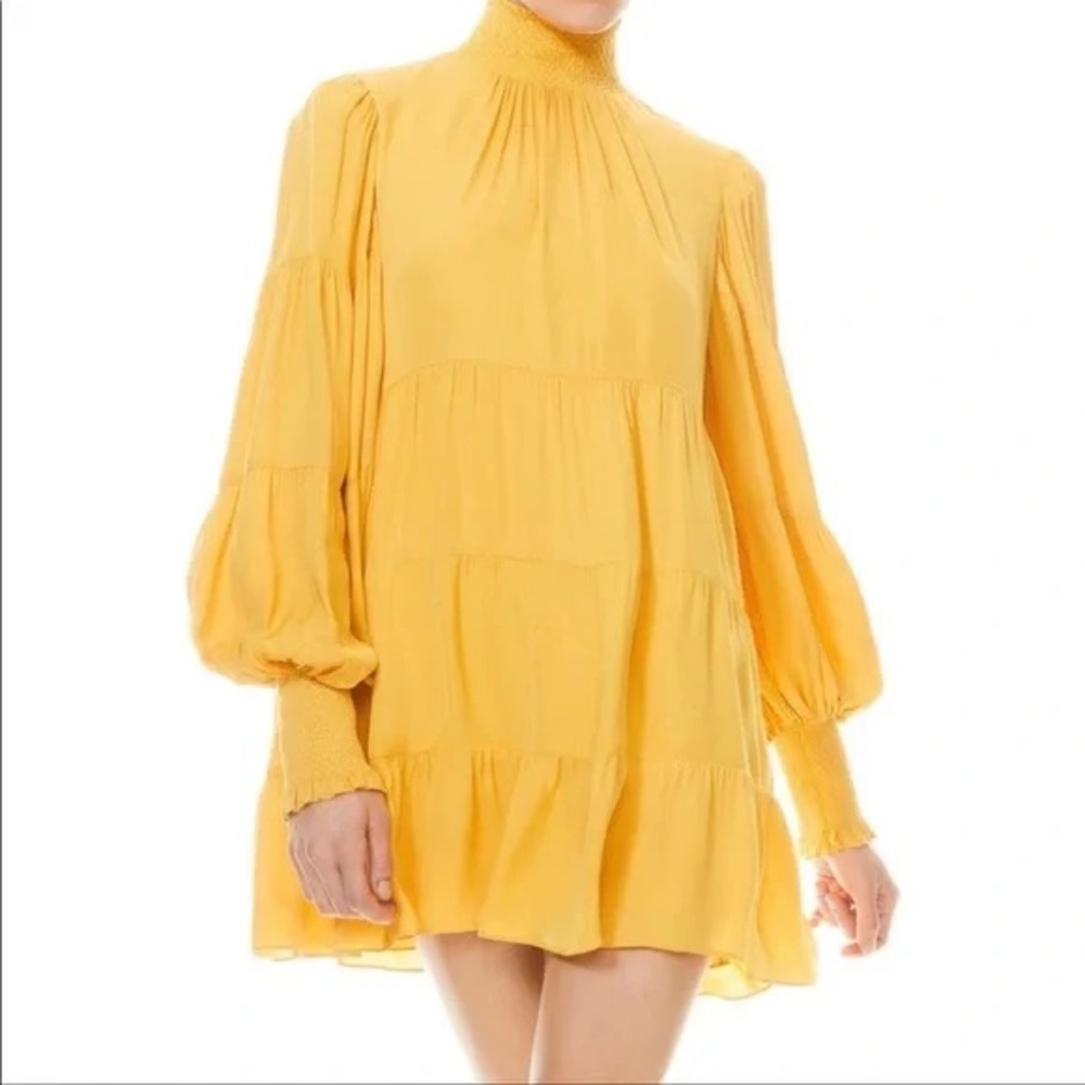 Alice and Olivia Karena Mock Neck Mini dress 8